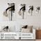 Designart 'Black, White And Gold Expression I' Modern Framed Canvas Wall Art